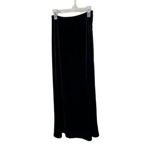 SCOTT McCLINTOCK Skirt Womens Size 2 Black Vintage 90s Maxi Velvet Luxe Elegant